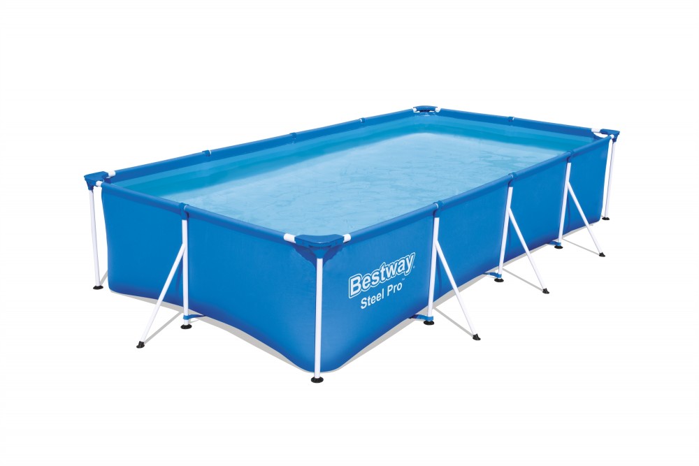 13ft 1 Steel Pro Rectangular Pool Set 3