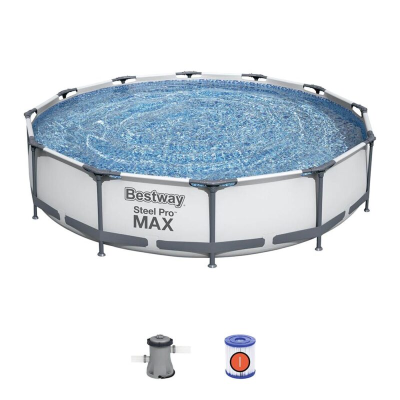 12ft Steel Pro Max Round Pool Set