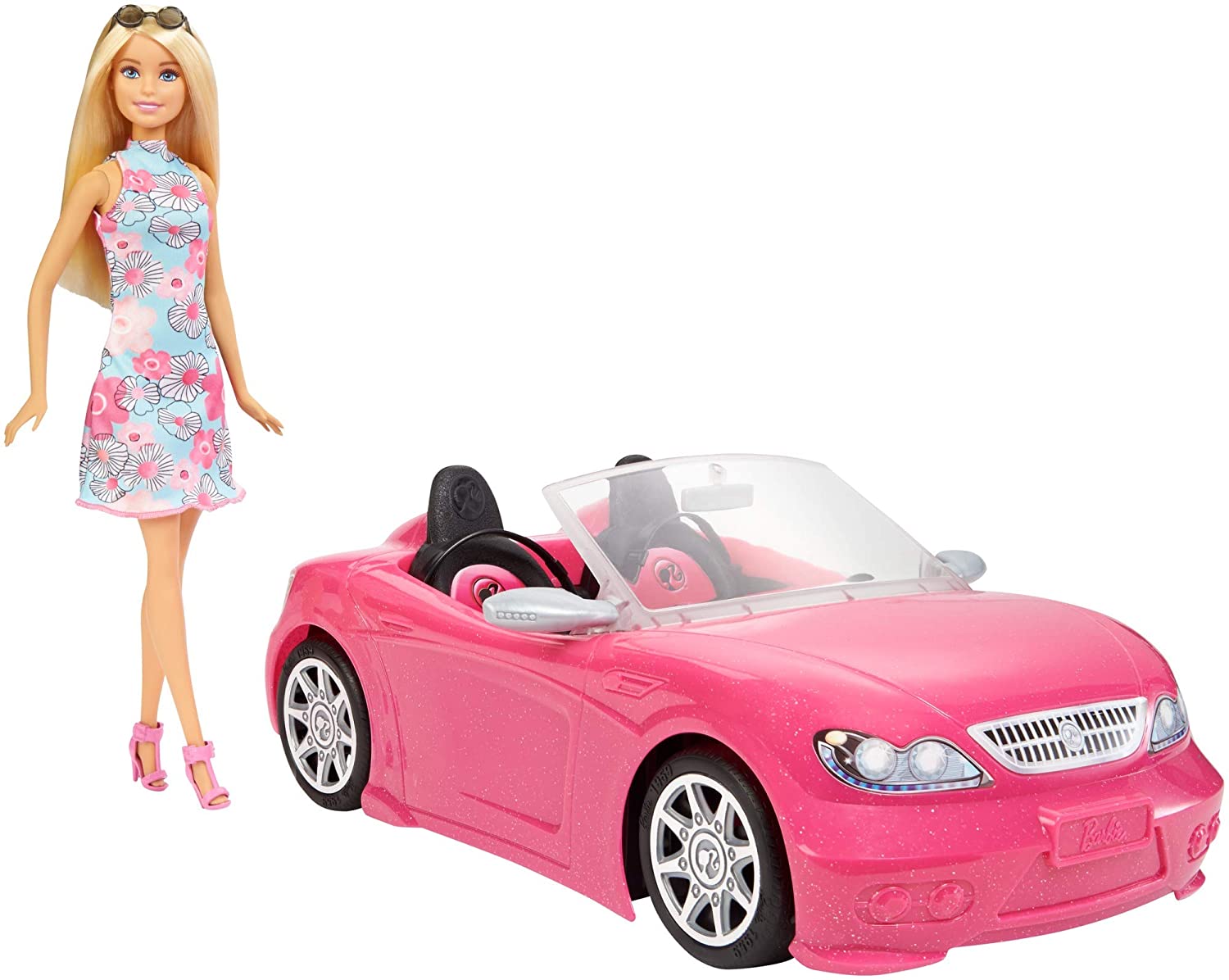 barbie doll with a car